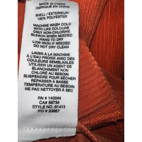 Avec Les Filles Rust Colored Corduroy Cropped Shacket  - size S - OJ - Picture 3 of 10